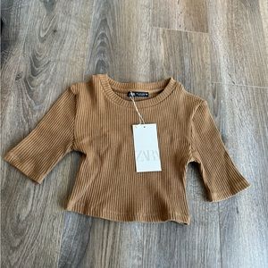 NWT Zara Ribbed Crop Top